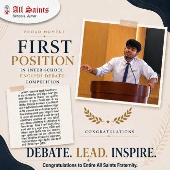 First Position at Interschool Debate